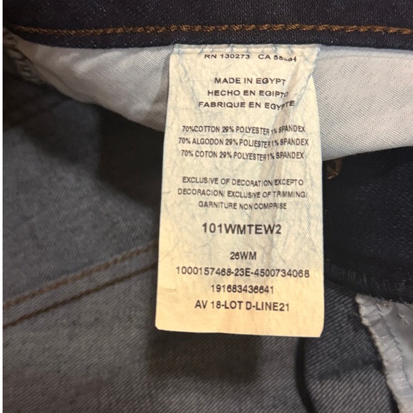 Lee Women Stretch Straight Leg Jeans Dark Wash Size 26W Medium New With Tags - Picture 6 of 11